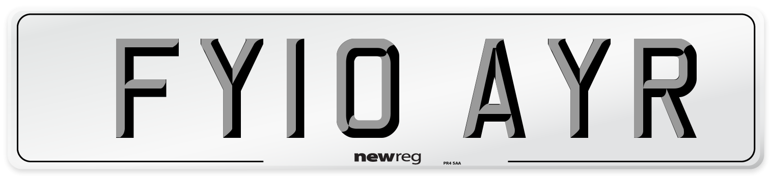 FY10 AYR Number Plate from New Reg